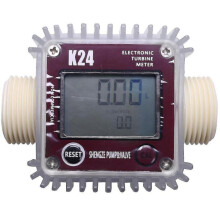 Digital Lcd K24 Flow Meter Turbine Fuel Flow Tester for Chemicals Water Sea Liquid Flow Meters Meas