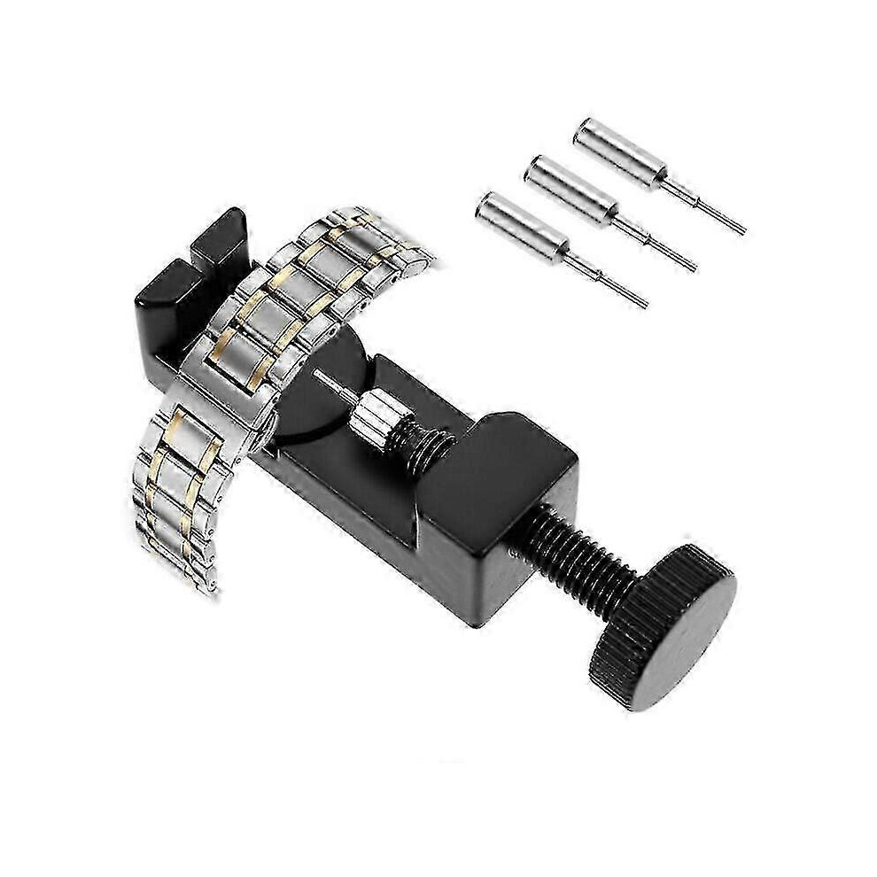 Kikidex (As Show, One Size) Watch Strap Link Pin Remover Pin Remover Watch Band Tool Repair Kit For Watchmakers With 3 Extra Pins - Black