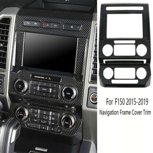 Fiber Inner Navigat Cover Trim Center Console Cover for 2015-2019 2
