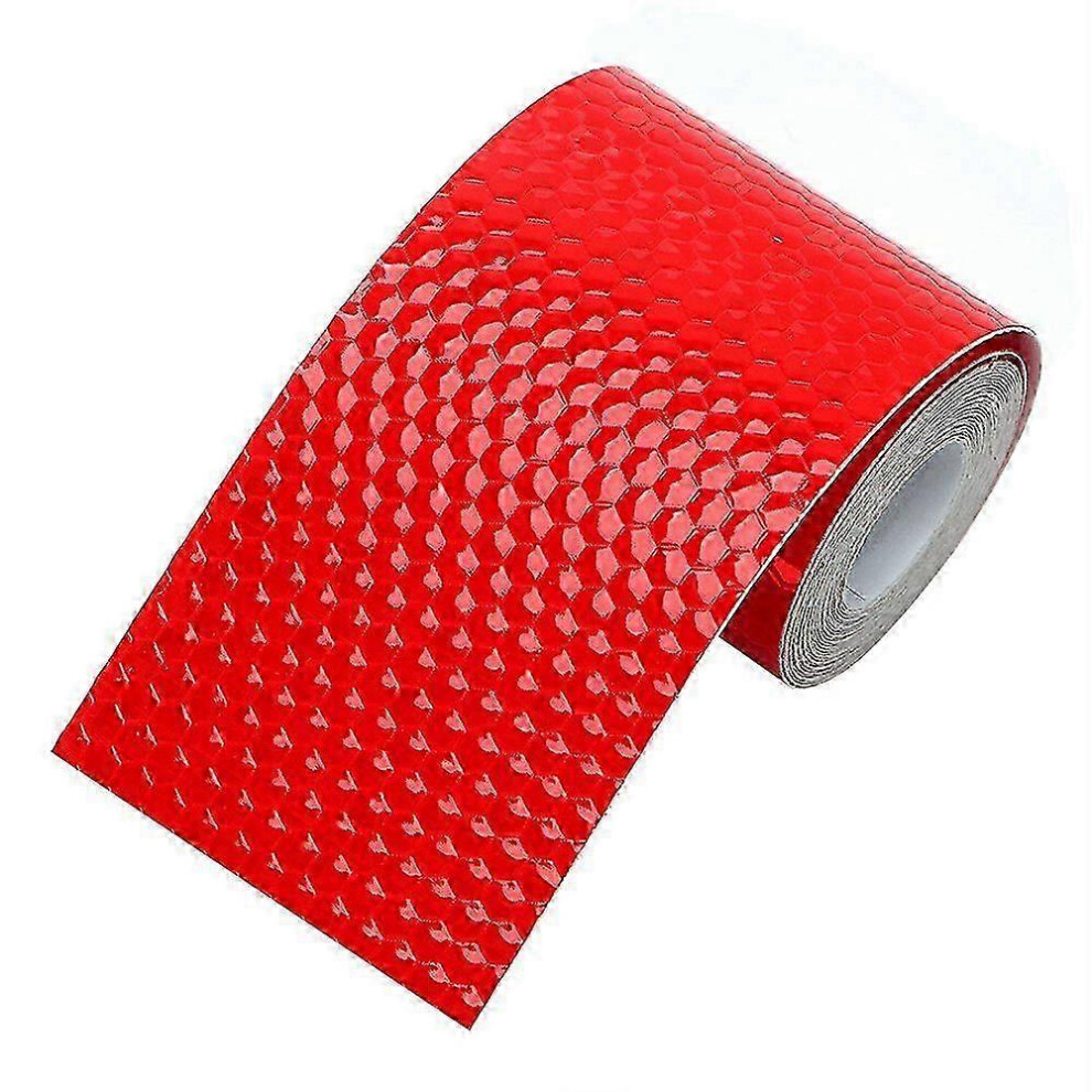 Kikidex (As Show, One Size) 3M Safety Reflective Self-Adhesive Warning Tape Night Visibility For Car/Truck - Red