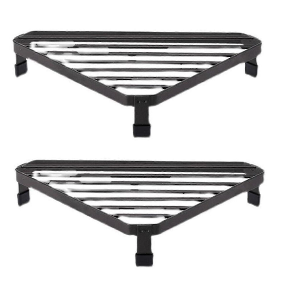 Kikidex (As Show, One Size) Furnace Angle Frame Wrought Iron Triangular Iron Frame Shelf Black
