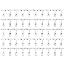 50 Pcs Rotatable Sign Clips, Double-Sided Merchandise Sign Holders, Plastic Clear Tag Display Racks, Label Stands js