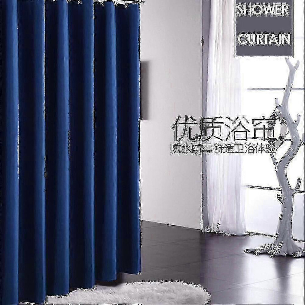 Kikidex ( 180X180cm) Heavy Duty Waterproof Shower Curtain - Reinforced Grommets Dark/Gray