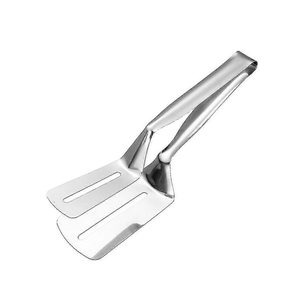 Kikidex (27*2.4Cm, One Size) Double-Sided Shovel Clip,Stainless Steel Shovel For Frying Fish Flip Fish,Multi-Function Steak Clamp Spatula Tongs -D
