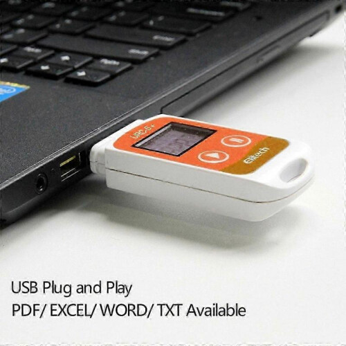 Elitech RC-5+ PDF USB Temperature Data Logger Reusable Recorder 32000 Points for Refrigeration, Cold Chain Transport DS 2