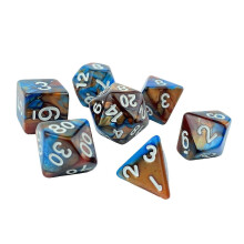 (Brown, One size) Acrylic Dices D20 D10 D4 Dices Game Board Game White Purple