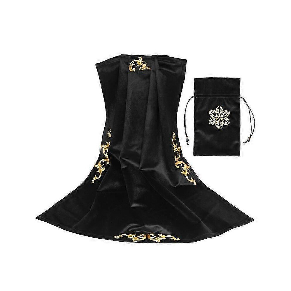 (Green, One size) Altar Tarot Cloth Velvet Tarot Cards Tablecloth With Bag Oracles Divinations-image-OPC-PHYQHQB-NEW
