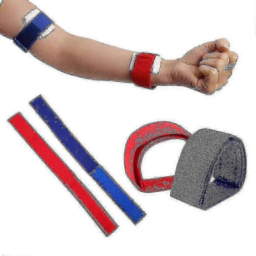 Kikidex (L, One Size) 2Pcs Tourniquet Dialysis Hemostatic Arterial Bleeding Strap Elastic Bandage Blue