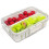 Snackal Box Fridge Storage:Divided Serving Tray -Snack Organizer Reusable Food Platter Portable Ref js 1