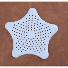(Light Blue) Kitchen Sink Anti-clogging Pentagram Starfish Silicone Bathroom Drain Strainer New