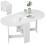 Homcom (White) HOMCOM Oval Kitchen Table for Dining Room, Small Space 6