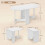 Homcom (White) HOMCOM Oval Kitchen Table for Dining Room, Small Space 7