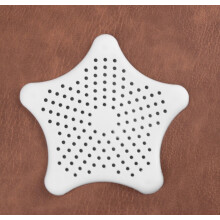 (White) Kitchen Sink Anti-clogging Pentagram Starfish Silicone Bathroom Drain Strainer Hot