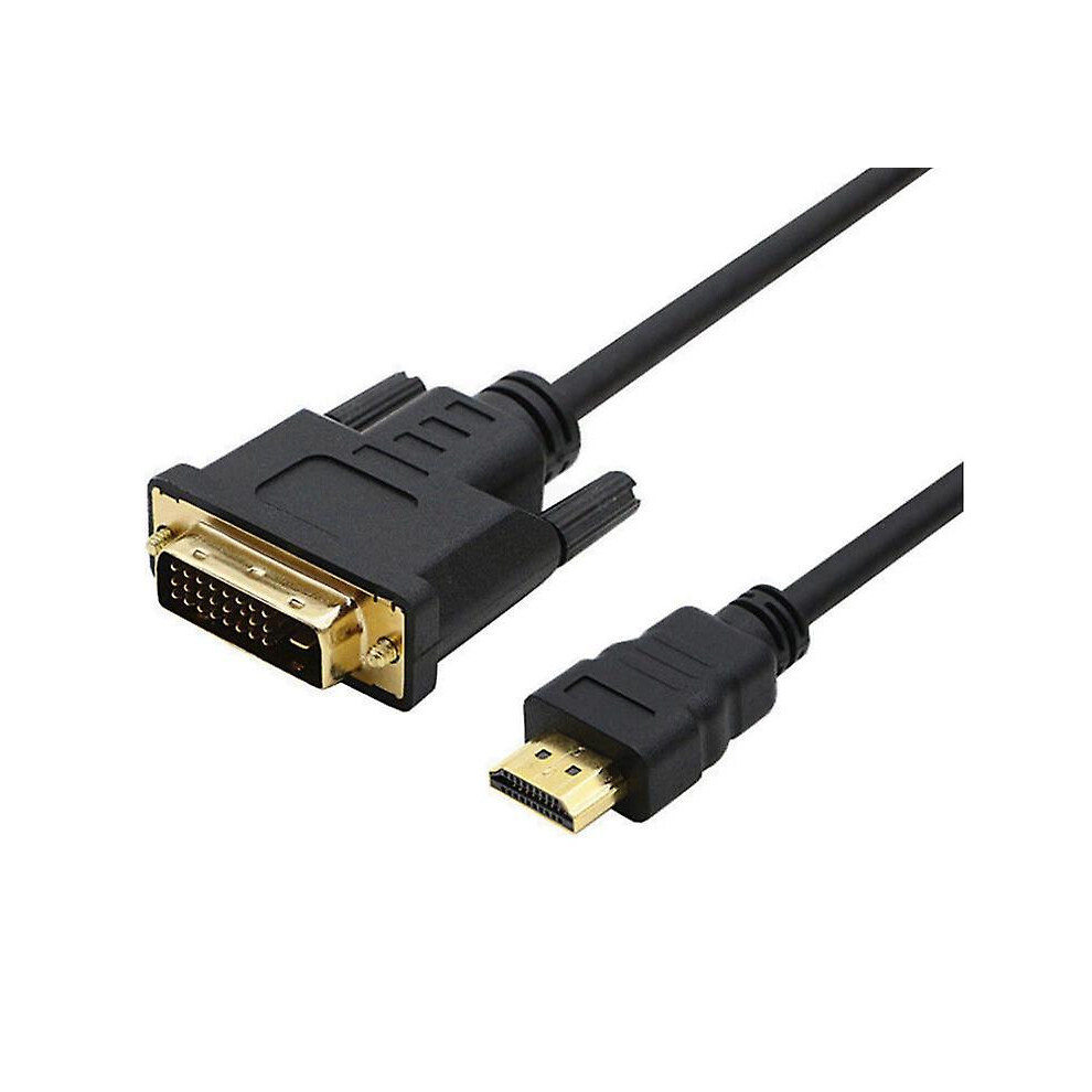 (As Show, One Size) Hdmi To Dvi, -Plated Hdmi To Dvi Cable Compatible For Computer, Desktop, Laptop, Pc, Monitor, Projector, Hdtv Gold 4511778044494