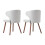 Living And Home (Grey) Set of 2 Upholstered Dining Chairs 4
