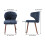 Living And Home (Blue) Set of 2 Upholstered Dining Chairs 7