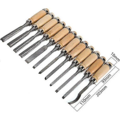 12pcs Professional Wood Carving Chisel Set w/Carrying Case 1