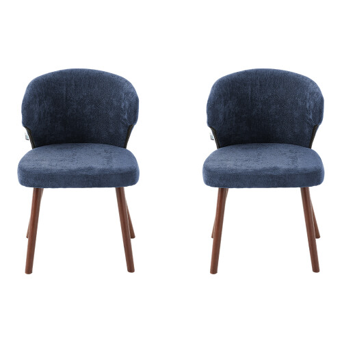 Living And Home (Blue) Set of 2 Upholstered Dining Chairs 2