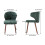 Living And Home (Green) Set of 2 Upholstered Dining Chairs 7