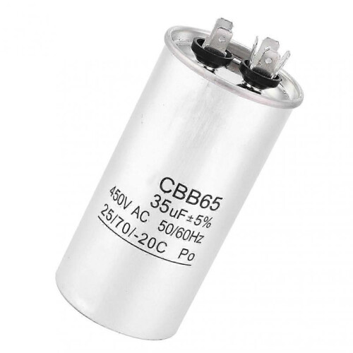 Aluminum Foil Air Conditioning Start Capacitor CBB65 35UF 450V 2