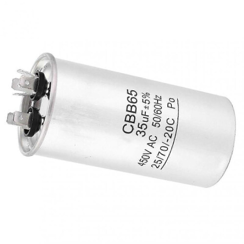 Aluminum Foil Air Conditioning Start Capacitor CBB65 35UF 450V 1