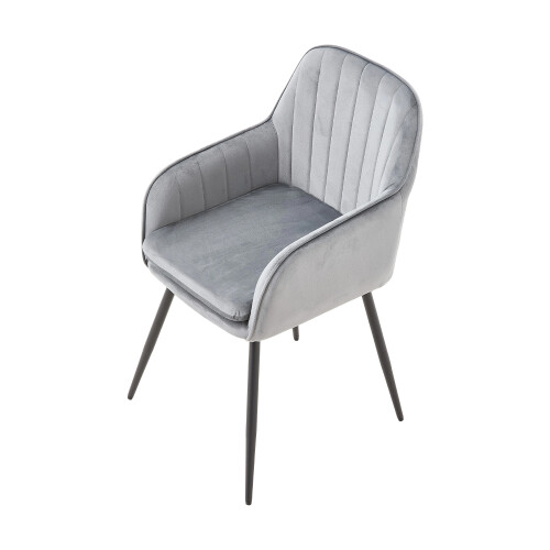 Living And Home (Grey) Set of 2 Upholstered Dining Chairs 2