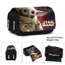 (C, 20*10*7.5CM) Baby Yoda Star Wars pencil case stationery box pencil case school bag