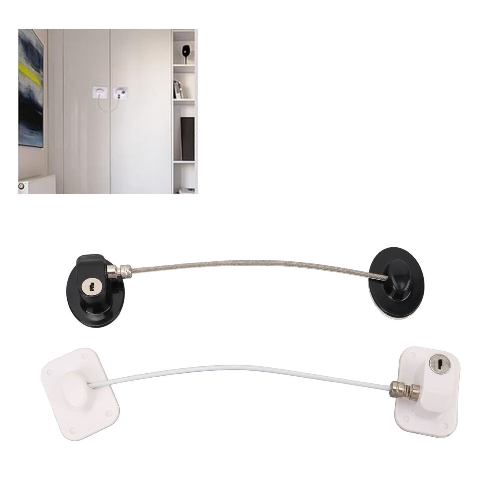 2PCS Child Safety ABS Fridge Lock Strong Adhesive
