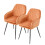 Living And Home (Orange) Set of 2 Upholstered Dining Chairs 1