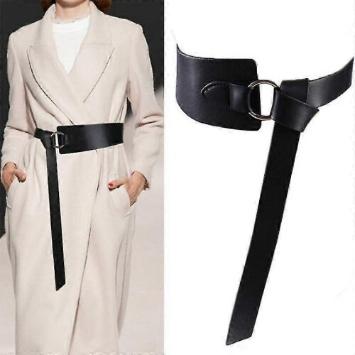 (Red) Tie Pattern Wide Leather Corset Belts Best Gift 1