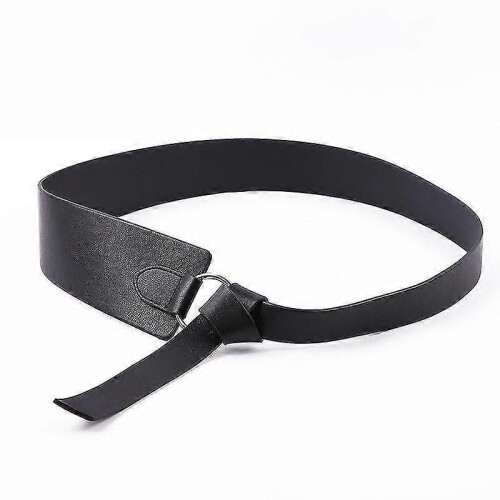 (Black) Tie Pattern Wide Leather Corset Belts Best Gift