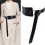 (Black) Tie Pattern Wide Leather Corset Belts Best Gift 2