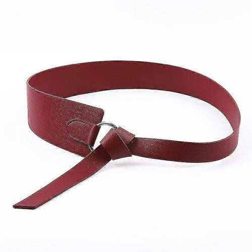 (Red) Tie Pattern Wide Leather Corset Belts Best Gift