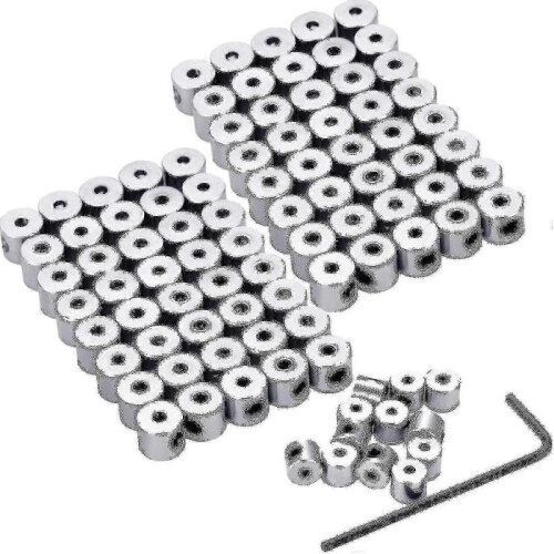 100 Pieces Pin Keepers & Locks with Wrench - 6x5mm Pin Backs for Secure Fastening