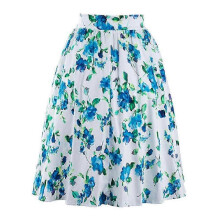 (XXL, blue) Summer Lemon Print Skirt - Stylish & Fashionable Women's Skirt