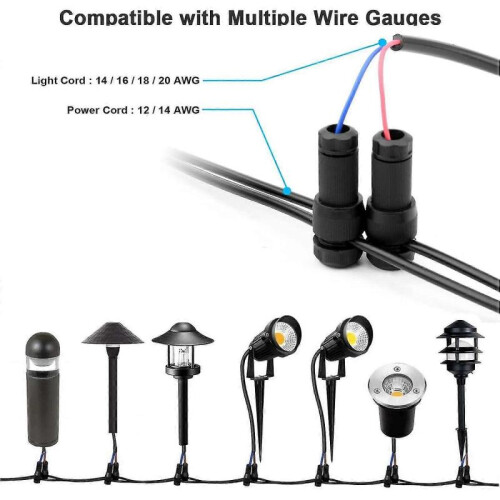 40 Pack Low Voltage Landscape Lighting Wire Connector Landscape Light Outdoor Path Light Used in Conjunction 1