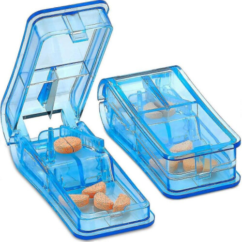 Pill Crushing And Cutting Machine Transparent Pill Separator Detachable Pill Holder Box (3-h)