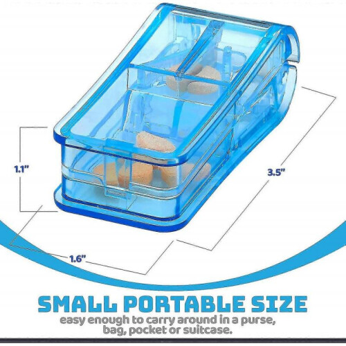 Pill Crushing And Cutting Machine Transparent Pill Separator Detachable Pill Holder Box (3-h) 2