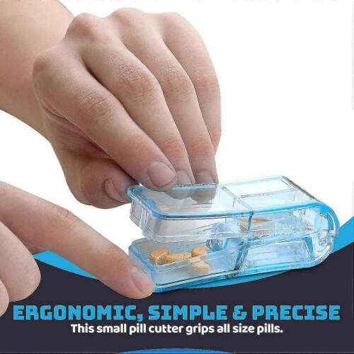 Pill Crushing And Cutting Machine Transparent Pill Separator Detachable Pill Holder Box (3-h) 1