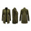 (L,army green)Autumn And Winter Solid Color Thin Long-sleeved Pocket Woolen Women's Coat 2