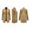 (S,Khaki)Autumn And Winter Solid Color Thin Long-sleeved Pocket Woolen Women's Coat 2