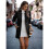 (XL,black)Autumn And Winter Solid Color Thin Long-sleeved Pocket Woolen Women's Coat 4