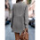 (L, Ash) Autumn And Winter Solid Color Thin Long-sleeved Pocket Woolen Women's Coat 3