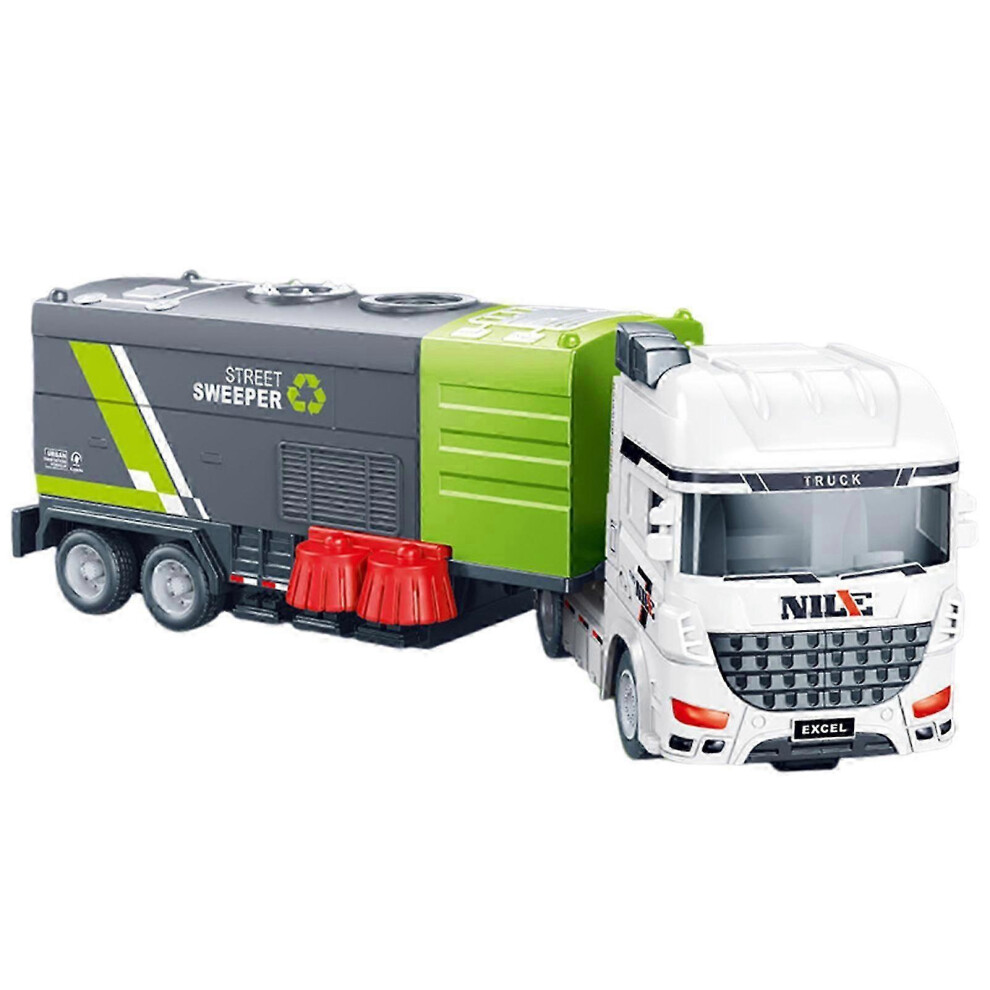 (B, One size) Sanitation City Sanitation Truck Toy Realistic Garbage Truck Recycling Trucks Water Tanker Inertial Forward Vehicle Toy No Battery Required Mini Inert