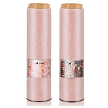 (As show, One size) Electric Salt Pepper Grinder,electric Ceramic Burr Mill For Herb/pepper/spice,adjustable Kitchen Gr