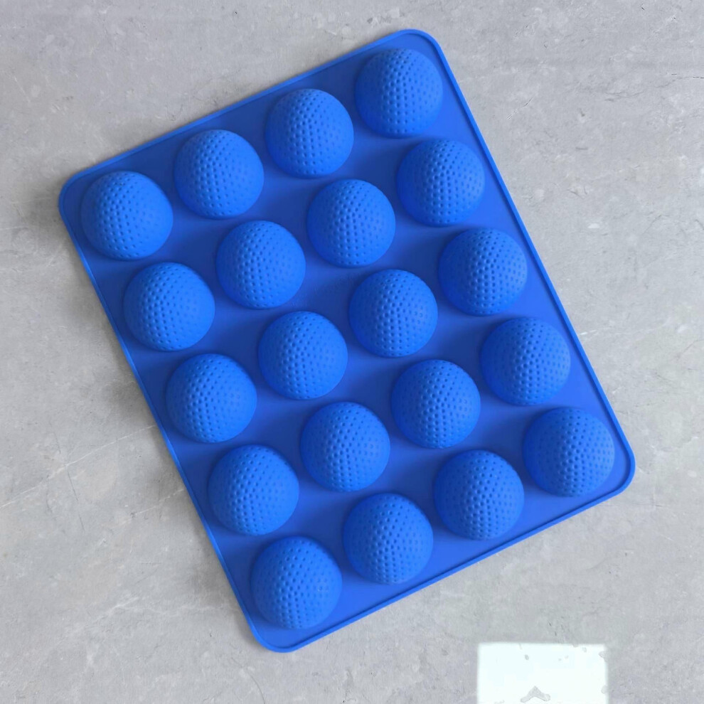 (As show, One size) Golf Ball Chocolate Mould Silicone - Cake Pop Moulds With 20 Holes Zx