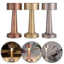 (Dumbbell, Bronze) Rechargeable Led Table Lamp Touch Sensor Desk Light Bedroom Restaurant Bar Dcor
