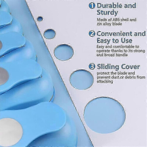 Circle Paper Punch, 5 PCS Circle Punches for Paper Crafts, 5 Different Size Circle Hole Punch,Rando 2