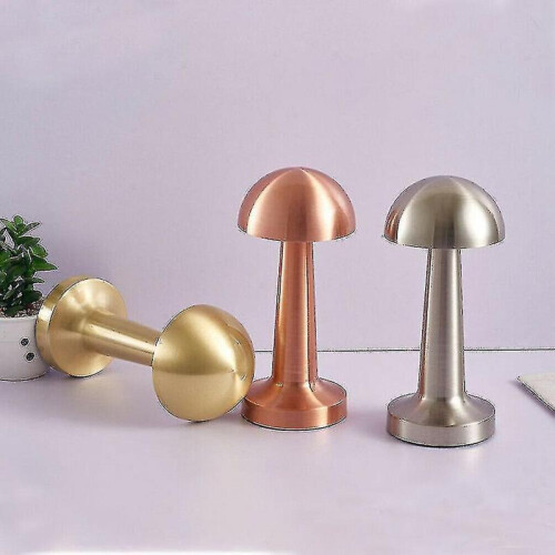 (Mushroom,Sliver)Rechargeable Led Table Lamp Touch Sensor Desk Light Bedroom Restaurant Bar Dcor 2