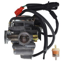24mm Carburetor with Electric Choke Replacement for GY6 150cc Mopeds Scooters ATVs